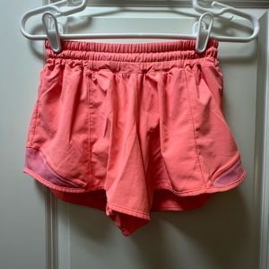 Lululemon Women’s Size 4 Tall Hotty Hot Coral Shorts